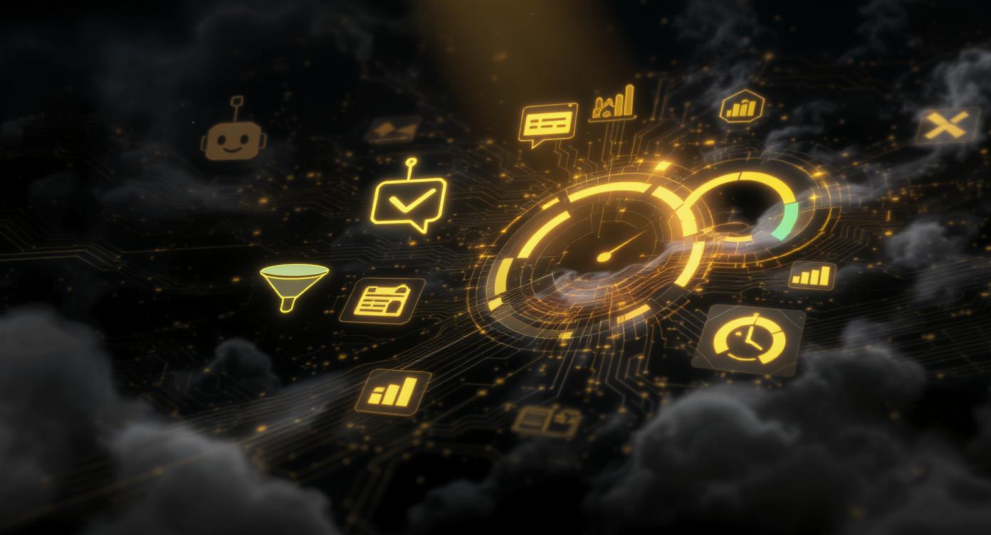 Futuristic AI dashboard